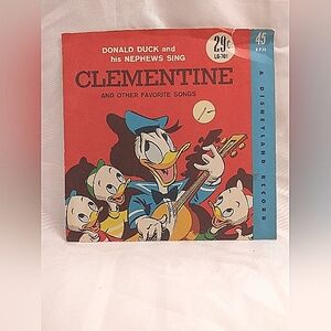 Walt Disney Little Gem Record Featuring Donald Duck/ Nephews Singing Clementine